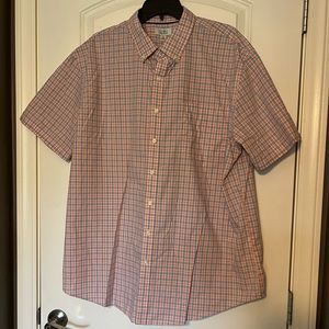 Croft & Barrow Orange Plaid short sleeve button down XXL